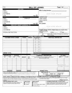 Bill Of Lading