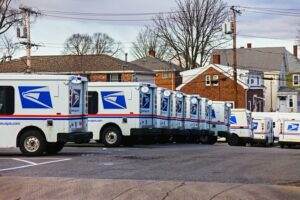 USPS trucks