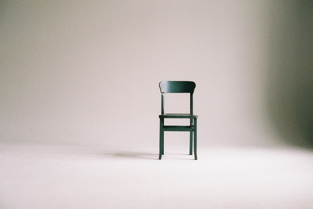 empty room with a chair