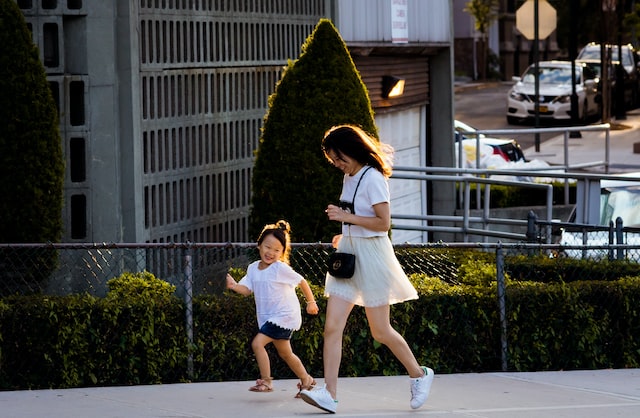 family having fun in Dumbo